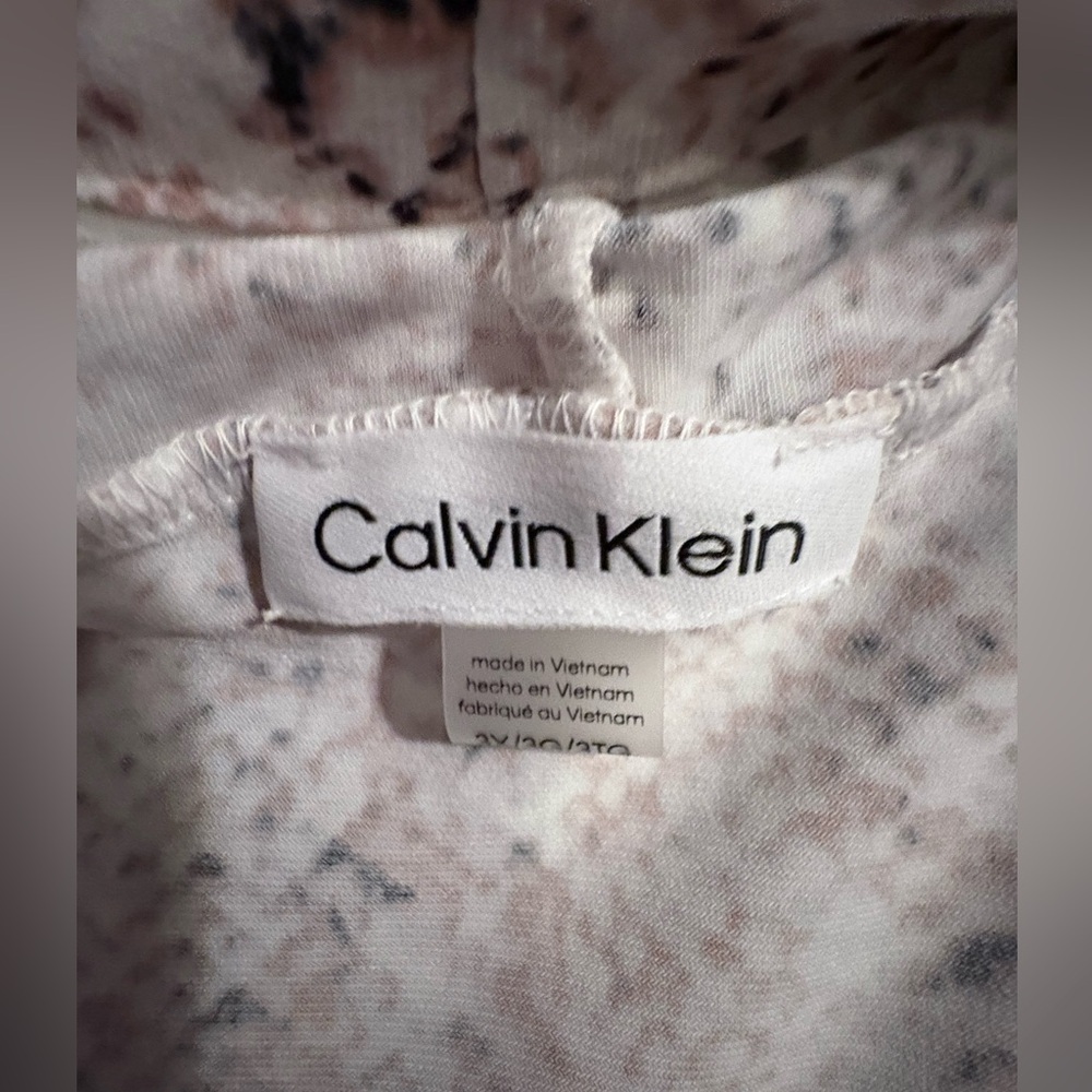 🖤 Calvin Klein Animal Print Sleeveless Top – Women’s 3X | NWT P28/L28 - Picture 6 of 6
